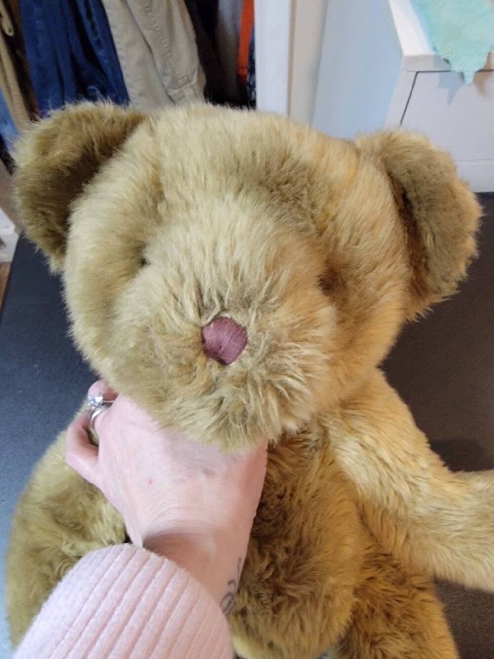 Russ Berrie Padsworth Teddy Bear Golden Brown Fluffy Plush Stuffed Animal